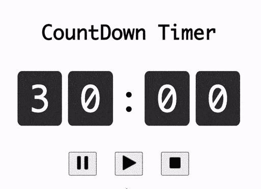 30 min countdown timer