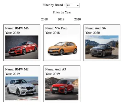 React JS array of object filters