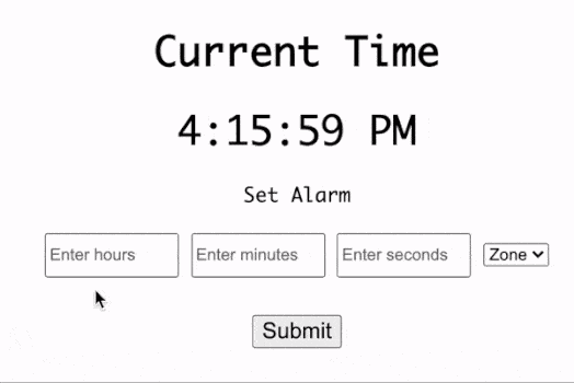 Build Alarm Clock using JavaScript with Code Solution