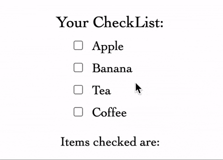 checkbox list in react